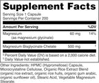 Bucked Up Magnesium Glycinate 500mg | Chelated Magnesium Bisglycinate | Non GMO Gluten Free Third Party Tested | Daily Mineral Support (200 Capsules, 200 Servings)
