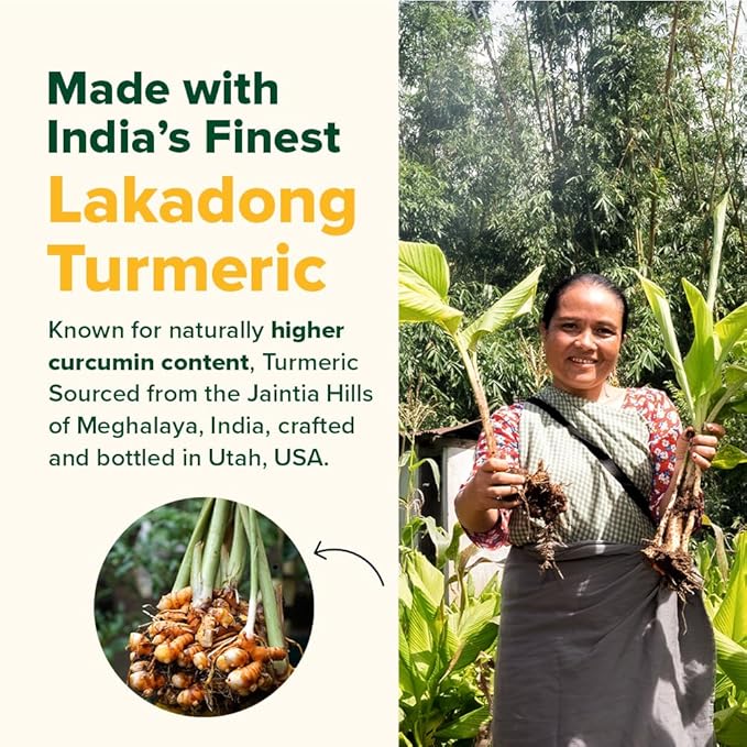 VAHDAM Turmeric Curcumin 2000mg (500mg Curcuminoids) with Boswellia & Piperine for Fast Absorption | Supports Joint Health and Mobility | 90 Capsules (Pack of 2)