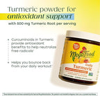 MegaFood Daily Turmeric Powder - Nutrient Booster - Turmeric Supplement with Black Pepper Extract, Vitamin C, Tart Cherry & Holy Basil Leaf, Vegan, Non-GMO, 2.08 Oz (30 Servings)