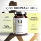 BIOSTACK NAD Regen (30 Days Supply) - Advanced NAD+ Supplement with NAD3, Yüth Spermidine, Resveratrol, Niacinamide | NMNH Alternative | Anti Aging, Longevity & Cellular Health, Vitamin B3 Complex
