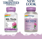 SOLARAY Milk Thistle Seed Extract 175mg Antioxidant Intended to Help Support a Normal, Healthy Liver Non-GMO & Vegan 120 VegCaps