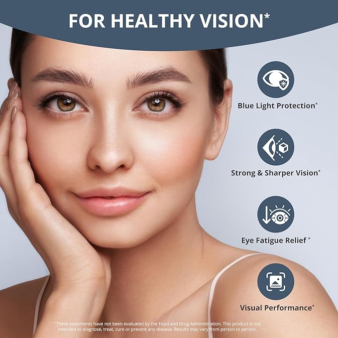NuBest AREDS 2 Eye Vitamins with Beta Carotene Carrot Powder, 20mg Lutein, 4mg Zeaxanthin, Bilberry, Grape Seed, BioPerine, B-Complex, Multivitamin for Eye Health | Pack 2