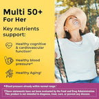 Nature Made Multi for Her 50+ Vitamin & Mineral Tabs, 90 ct (Pack of 2) (Packaging May Vary)
