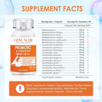 Probiotic Capsules, 90 Capsules 180 Billion CFU 18 Strains, Contains 3 Prebiotics, for Men & Women, Once Daily Probiotic Dietary Supplement, Boosts Digestive and Immune Health