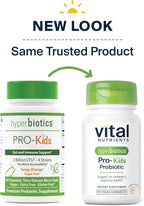 Hyperbiotics Vital Nutrients Pro Kids Probiotic | Allergen-Free Toddler Probiotics for Kids | Targeted Immune, Gut, and Digestive Health | Sugar-Free Orange Flavor | 60 Chewable Tablets