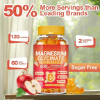Magnesium Glycinate Gummies 600mg High Absorption, Magnesium Glycinate for Women and Men with Vitamin D, B6, and CoQ10 for Adults & Kids, Magnesium Supplement for Calm Support & Sleep, 120 Count