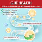 Probiotic + Prebiotic Gummies for Adults & Kids 4+, Sugar Free Chewable Probiotic 50Billion CFUs w/Fiber, Vitamin B1 B2 D3 & Zinc, for Digestive & Gut Health, Boost Microflora Diversity, Vegan 120 Cts