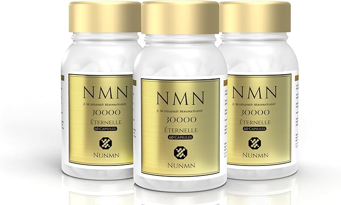 NUNMN NMN 30000 Éternelle β-Nicotinamide Mononucleotide Supplement, 60 Capsules