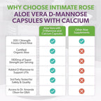 Intimate Rose Aloe Vera Capsules - IC Supplements - 200x Concentrate Pure Aloe Vera + D-Mannose + Calcium - Easy to Swallow Aloe Pills
