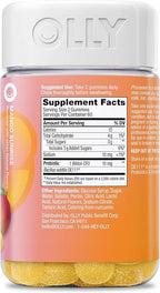OLLY Probiotic Gummy, Immune and Digestive Support, 1 Billion CFUs, Chewable Probiotic Supplement, Mango, 60 Day Supply - 120 Count