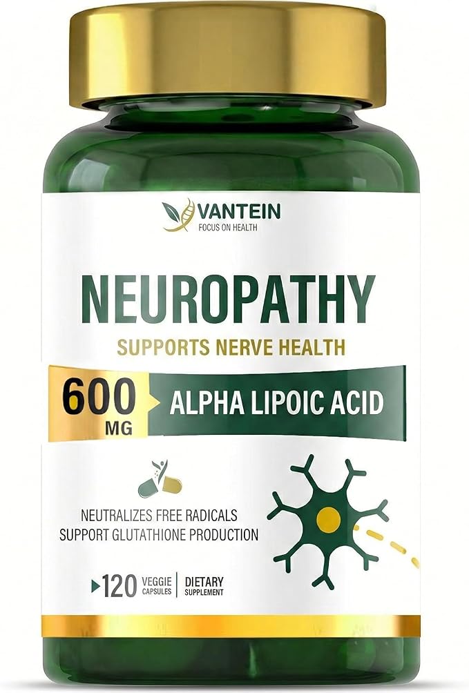 Nerve Savior for Neuropathy 600mg - 120 Veggie Capsules High Potency Alpha Lipoic Acid Supplement for Hands, Feet & Toes Comfort - Powerful Antioxidant Formula