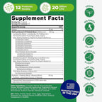 Probulin Total Care Women's Urinary Tract = Prebiotics + Probiotics + Postbiotics to Support a Healthy Vaginal Microbiome - 20 Billion CFU - 12 Strains - 30 Vegan Capsules