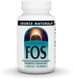 Source Naturals FOS 1000 mg Fructooligosaccharides Probiotic Enhancer - 50 Tablets