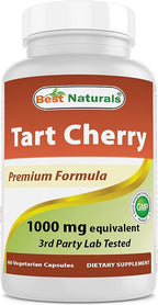 Tart Cherry Extract 1000 mg & Turmeric Curcumin 1500mg/Serving with Bioperine