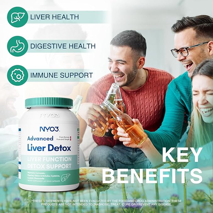 NYO3 Milk Thistle Extract 400mg, Liver Cleanse Detox & Repair Dietary Supplement for Liver Health, 60 Capsules Herbal Health Supplement, Antioxidant Support