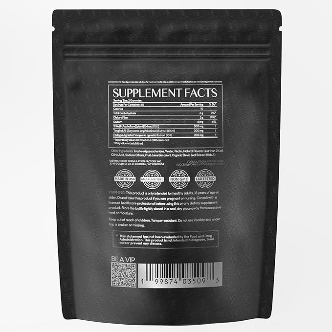 Self Obsessed Shilajit Gummies for Men, Tongkat Ali + Fadogia Agrestis Supplement, Energy, Strength, Drive & Vitality Support, Natural Masculinity Formula (1 Month Supply – 120 Count, Pack of 1)