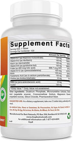 Best Naturals B-100 Complex for adults, 120 Tablets