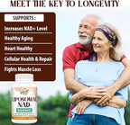 Liposomal NAD+ 500 MG Supplement, True NAD Plus Supplement, Superior Absorption, Boost NAD+ More Efficient Than Nicotinamide Riboside for Cellular Energy, Healthy Aging, 120 Serving
