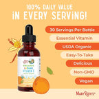 MARYRUTH'S Infant & Baby Vitamin C Supplement | USDA Organic Vitamin C Liquid Drops for Infants | Ages 6-12 Months | Immune Support | Overall Health | Vegan | Non-GMO | Gluten Free | 2 Fl Oz