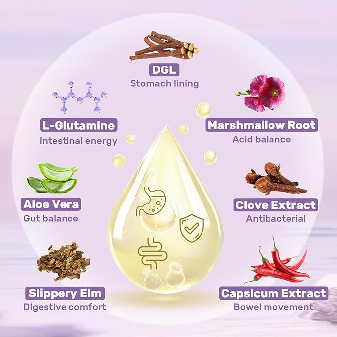 Liposomal DGL Licorice Root Extract - Deglycyrrhizinated Licorice with L-Glutamine, Marshmallow, Clove, and Slippery Elm - Digestive, Stomach Lining, Elimination, Max Absorption, 120 Servings