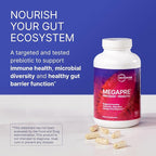 Microbiome Labs MegaPre Prebiotic Fiber Supplement in Vegetable Capsules - Prebiotic Supplement with Clinically Tested Oligosaccharides - Support Microbial Diversity & Gut Health (180 Capsules)