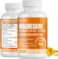 Magnesium Glycinate Supplement Softgels, Magnesium Glycinate 400mg with Zinc, Vitamin B6, C, D3, Pure Magnesium for Sleep, Calm, Muscle, Energy, Heart Support - 60 Vegan Capsules for Women & Men