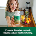 FloraBliss Natural Support Formula | Include Akkermansia, Bacillus coagulans, Chicory Inulin, Berberine - with Vitamin D & B2 | 120 Cap | Vegan, Non - GMO, Gluten Free