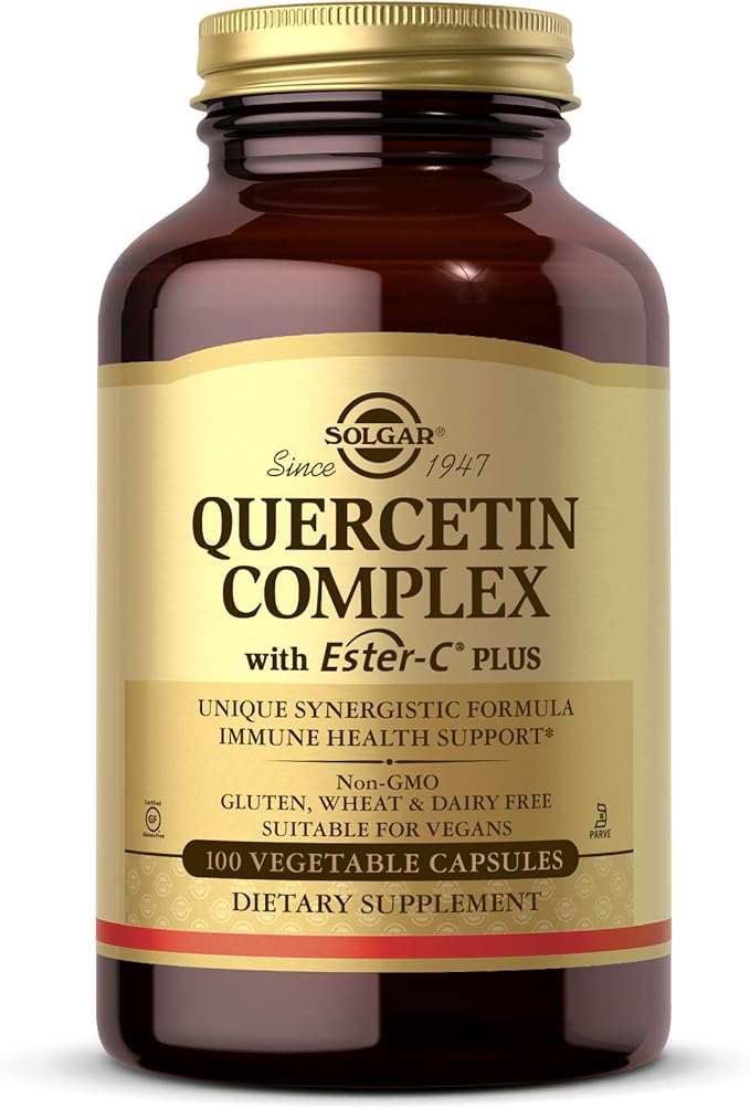 Solgar Quercetin Complex with Ester-C Plus, 100 Vegetable Capsules - 50 Servings - Supports Immune Health Vitamin C 1000 mg, 250 Vegetable Capsules - Overall Health