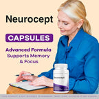 Neurocept Brain Supplement Capsules - Official Neuro cept Brain & Memory Focus Support Advanced Formula, Neurocept Pills Daily Support for Overall Health & Wellness, 60 Capsules for 1 Month