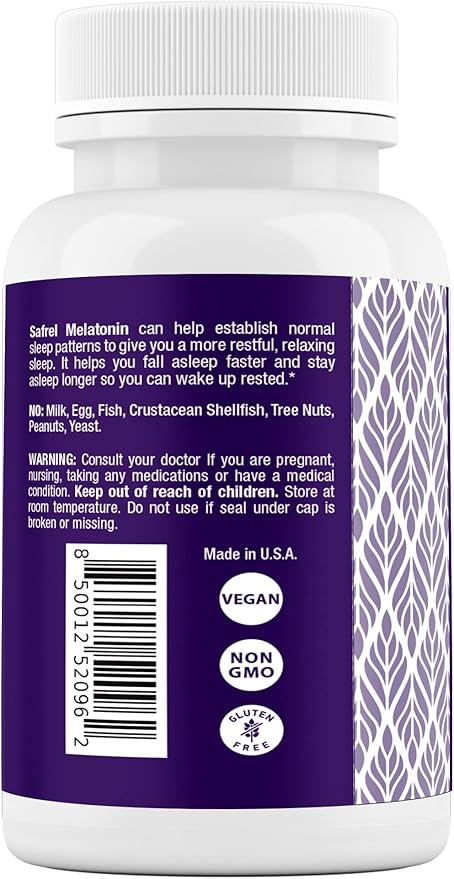 Safrel Melatonin 30mg - with B6 & L-Theanine - 120 Fast Dissolve Tablets with Natural Berry Flavor (2 Tablets Dose = Melatonin 60mg) (120 Count (Pack of 1))