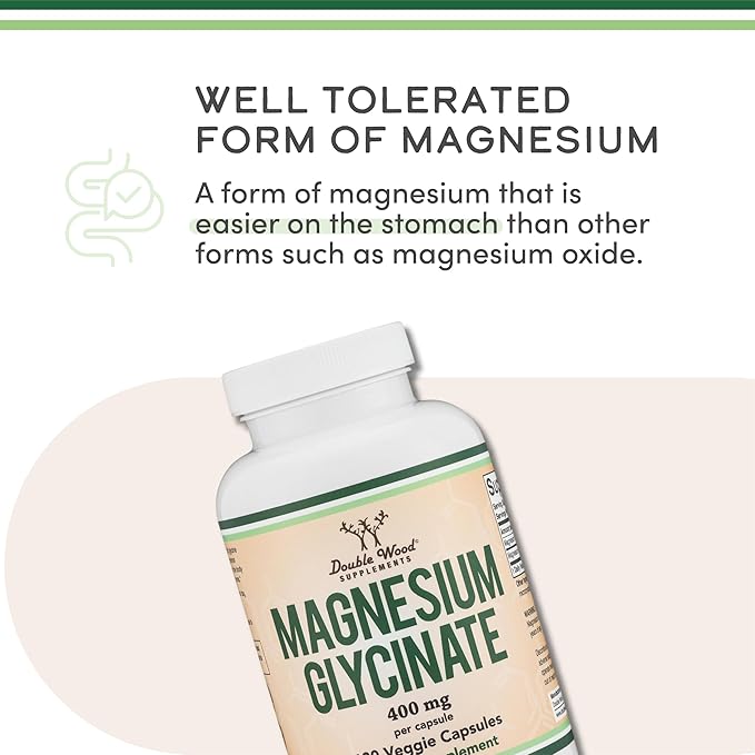 Double Wood Relaxation Duo - Magnesium Glycinate & Apigenin - Complementary Support for Sleep, Calm, and Daily Wellness - Vegan, Non-GMO, Gluten Free