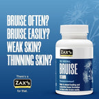 ZAX'S ORIGINAL Bruise Vitamin 2-Pack – Pharmacist-Developed Bruising Supplements, Potent Swelling & Bruise Reducer with Zinc, Vitamins K, D3, C, Citrus Bioflavonoids, 120 Caps, Pair with Arnica Cream