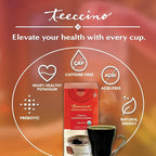 Teeccino Organic Mushroom Herbal Tea, Chaga Ashwagandha, Butterscotch Cream, Caffeine Free, 25 Tea Bags, 5.3 oz (150 g)