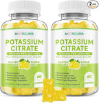 Potassium Citrate 1000mg Gummies, Potassium Supplement for Adults Women and Men, with Magnesium, Vitamin B6 Chewable Supplements, Support Electrolyte Balance, Muscular & Nerve Function, 120 Count