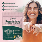 Women Gummies for pH Balance, Premium Feminine Vaginal Health Probiotics Her Gummy, Immune Support, Vegan, Gluten-Free, Pineapple Flavour 60 Gummies 30 Servings