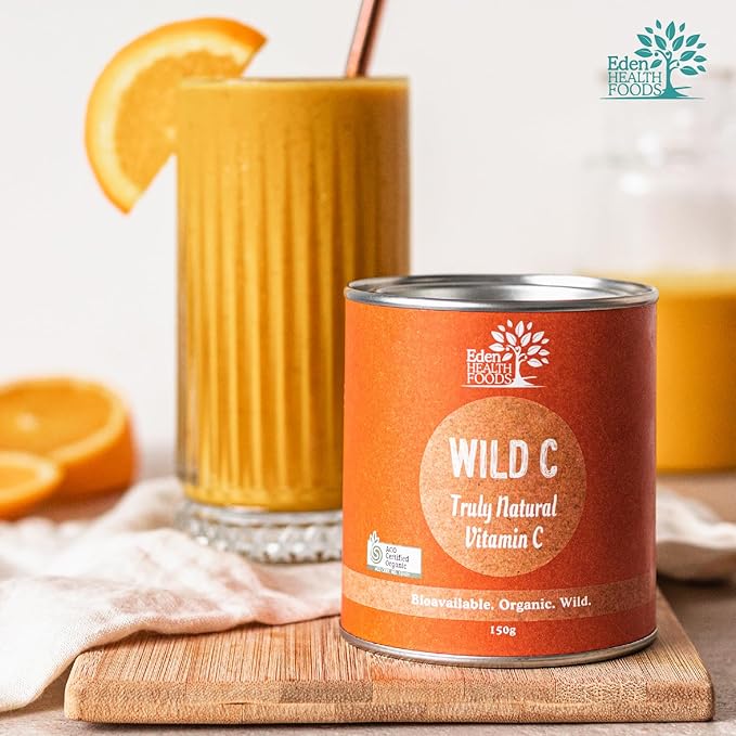 Eden Healthfoods Organic Vitamin C Powder - Pure, Wild-Harvested Vitamin C, Non-Toxic and Natural, 150g Wild C