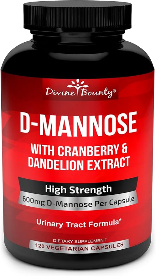Divine Bounty D-Mannose Capsules & Mens Multivitamin Bundle