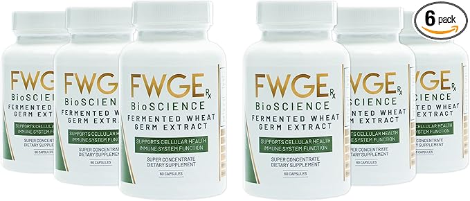 Spermidine - Immune Defense and Cellular Health Premium Fermented Wheat Germ Extract, Vitality, Holistic, Non-GMO, Gluten-Free, Sugar-Free, Vegan, Antioxidant, Natural, 360 Capsules (6 Bottles)