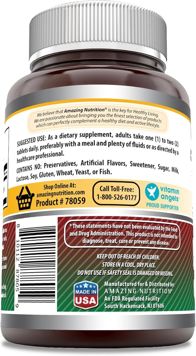Amazing Formulas Iron as Ferrous Sulfate Supplement | 130 Mg | Tablets | Non-GMO | Gluten Free | Made in USA (480 Count)