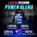 Extra Strength Nitric Oxide Booster - 3X Strength L-Arginine, Citrulline, & Beta Alanine - Premium Nitric Booster Natural Energy, Muscle & Heart Support, Bottled in USA for Men & Women - 60 Capsules
