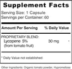 Jiva Botanicals - Lycopene Supplements for Men 30mg - Prostate Health Supplements for Men with Tomato Extract - Prostate, Skin & Antioxidant Lycopene Supplement USA Made, Non GMO, Vegan, 60 Capsules