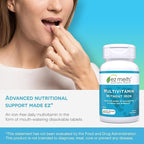 EZ Melts Multivitamin Without Iron - Daily Supplement with 18 Vitamins & Minerals - Contains Vitamin C, Folate, Biotin & More - Non-GMO & Vegan - Apple - 120 Dissolvable Tablets (60 Servings)