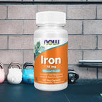 NowFoods Iron 18 mg Essential Mineral 120 Veg Capsules