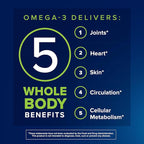 Osteo Bi-Flex Advanced Omega-3 Joint Complex Algae Oil Plant-Based Supplement, Improve Joint Function, Strength, Flexibility, Mobility 80 Softgels