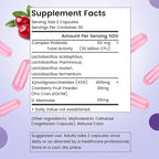 UniVitaSion Vaginal Probiotics for Women pH Balance, Lactobacillus Prebiotic Complex, Cranberry Extract, D-Mannose for Protect Vaginal Health Flora, Vaginal Odor Control - 30 Billion CFU, 60 Capsules