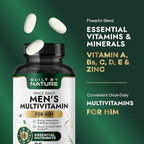 Built by Nature Multivitamin for Men – Mens Multivitamins & Vitamins for Men – Daily Immune, Energy & Heart Health Support – Once Daily Mens Multivitamin Supplement – 90 Tablets