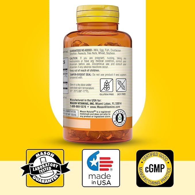MASON NATURAL Lutein 6 mg with Vitamin E, 6 Month Supply, Healthy Vision & Eye Function, Supports Normal Eye Health, Pack of 3