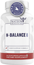 N-Balance 8 - Nerve Support Formula - Nerve Support Supplement with Alpha Lipoic Acid, Benfotiamine and ALA - Nerve Health Supplements for Men & Women, 120 Capsules