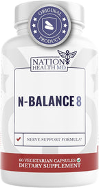 N-Balance 8 - Nerve Support Formula - Nerve Support Supplement with Alpha Lipoic Acid, Benfotiamine and ALA - Nerve Health Supplements for Men & Women, 120 Capsules