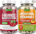 Ultimate Urinary Tract Health Bundle – D Mannose and Liposomal Vitamin C, with Cranberry, Ascorbyl Palmitate, Enhanced Absorption Formula, Detox, Dietary Supplement, Bladder Support